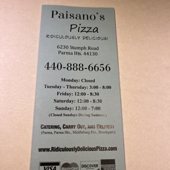 PAISANO'S PIZZA AND MORE - the menu - Pizza Near Me - Parma Heights, Ohio PAISANO'S PIZZA AND MORE - the menu - Pizza Near Me - Parma Heights, Ohio