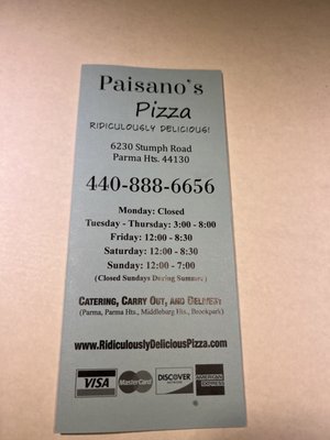 Menu photo 6 PAISANO'S PIZZA AND MORE Parma Heights, OH Menu photo 6 PAISANO'S PIZZA AND MORE Parma Heights, OH