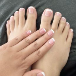 french tip nails and toes french tip nails and toes