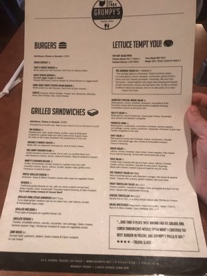 Menu photo 5 Grumpy's Toledo, OH