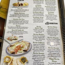 Mexico Viejo - Menu as of April 2, 2023