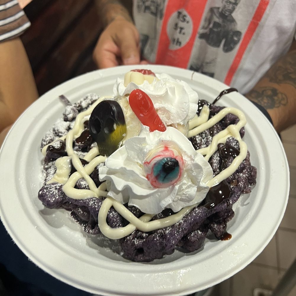 Busch Gardens Williamsburg - 2023 Howl-o-scream funnel cake $14 - Amusement Parks Near Me - Williamsburg, Virginia Busch Gardens Williamsburg - 2023 Howl-o-scream funnel cake $14 - Amusement Parks Near Me - Williamsburg, Virginia