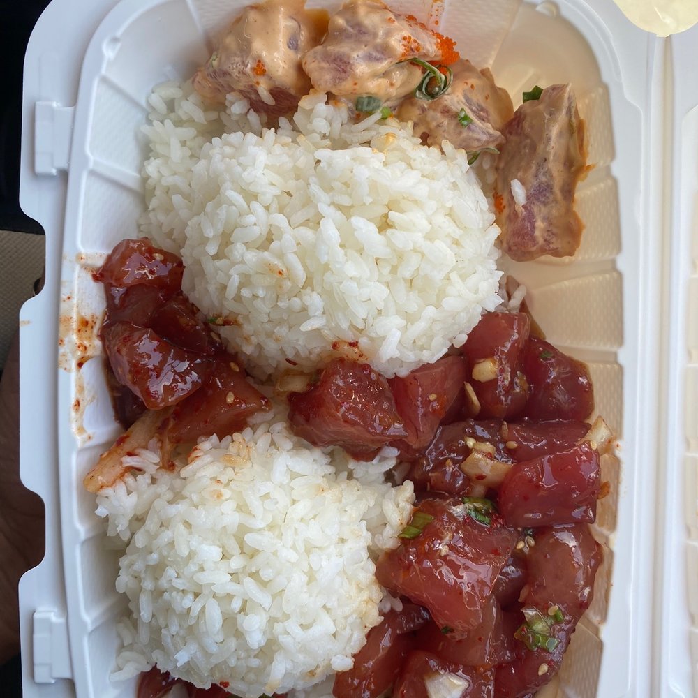 Fresh Catch - Poke Bowl - Hawaiian style and spicy shoyu and little bit of spicy ahi - my least liked - Hawaiian Near Me - Honolulu, Hawaii Fresh Catch - Poke Bowl - Hawaiian style and spicy shoyu and little bit of spicy ahi - my least liked - Hawaiian Near Me - Honolulu, Hawaii