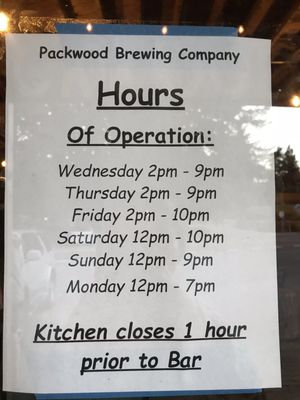 Menu photo 8 Packwood Brewing Co. Packwood, WA