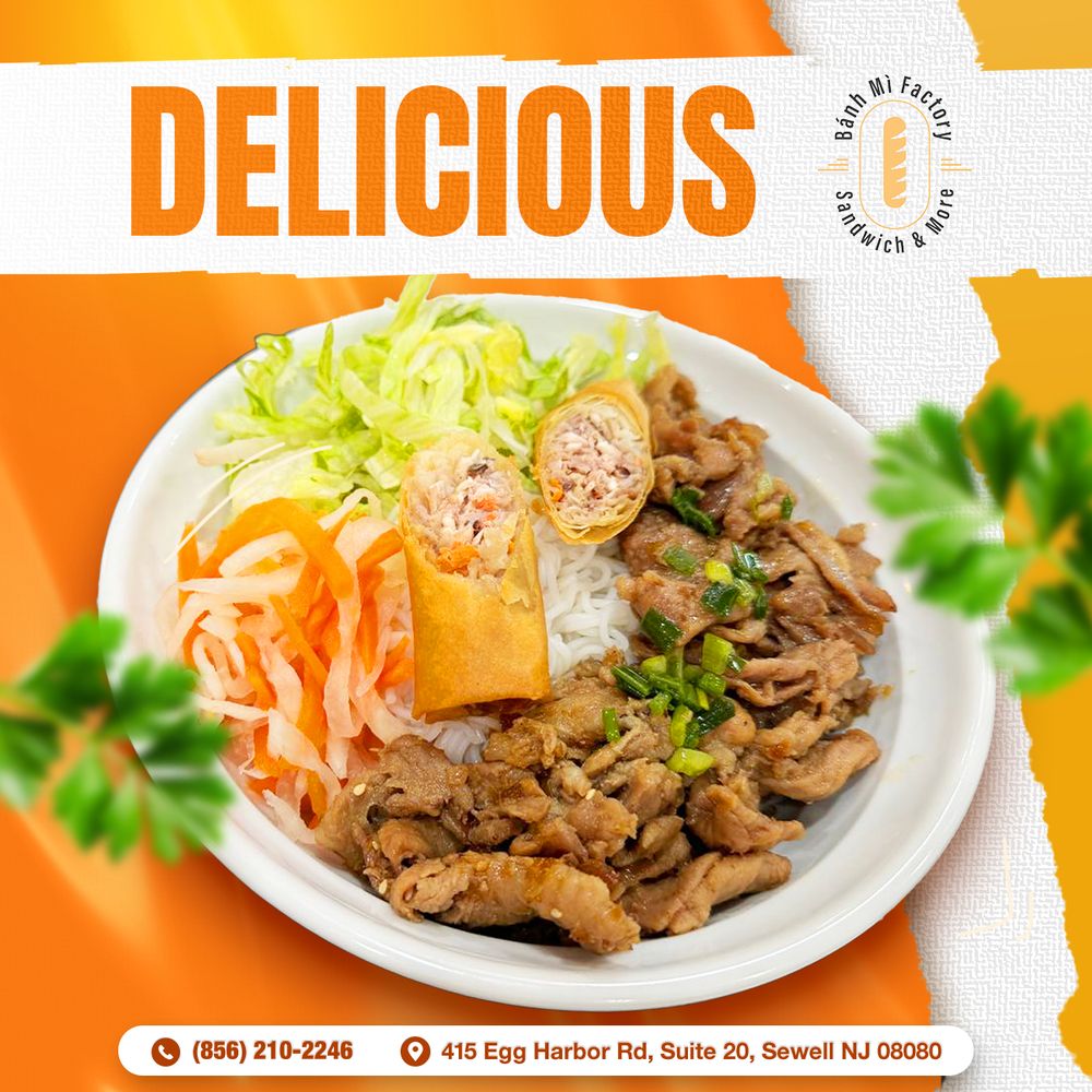 Food from Banh Mi Factory & Pho