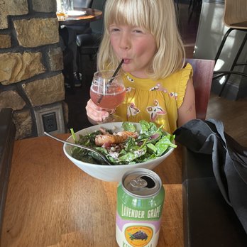 Cafe Vino - Salmon salad with Kombucha - Wine Bars Near Me - Fort Collins, Colorado