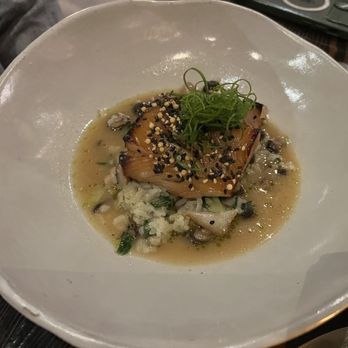 Solbar - This black cod is stunning. Perfectly cooked and the rice absorbs the creamy sauce. Best dish tonight. - New American Near Me - Calistoga, California Solbar - This black cod is stunning. Perfectly cooked and the rice absorbs the creamy sauce. Best dish tonight. - New American Near Me - Calistoga, California