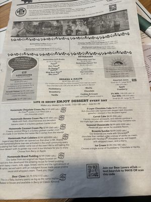 Menu photo 2 Black Bear Diner Porterville Porterville, CA