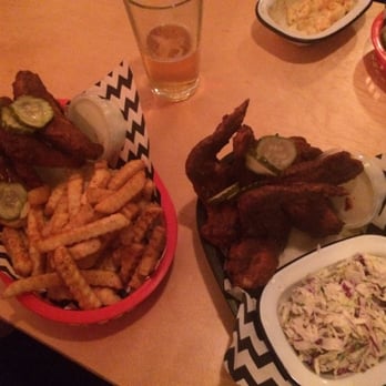 Belles Hot Chicken - Medium tenders with fries, and really f**kin hot wings with the winter slaw - Chicken Shop Near Me - Fitzroy, SA Belles Hot Chicken - Medium tenders with fries, and really f**kin hot wings with the winter slaw - Chicken Shop Near Me - Fitzroy, SA
