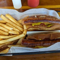 Johnson's Restaurant and Dairy Bar - Flavorless, uninspired hot dogs.  Fries were good!
