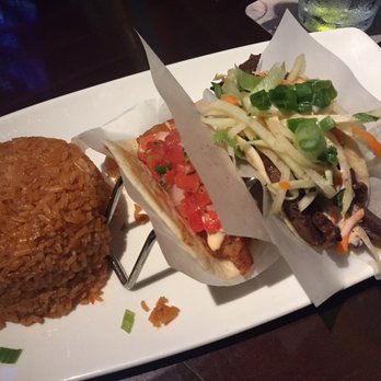 Yard House - Baja fish and Korean BBQ taco with spicey fried rice - New American Near Me - Orlando, Florida Yard House - Baja fish and Korean BBQ taco with spicey fried rice - New American Near Me - Orlando, Florida