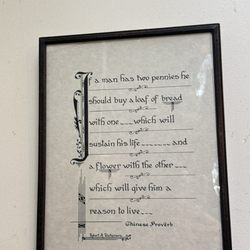It hangs on the wall of her studio and makes so much sense!