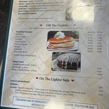 Cinnamon's Restaurant - Menu - Pancakes Near Me - Kailua, Hawaii Cinnamon's Restaurant - Menu - Pancakes Near Me - Kailua, Hawaii