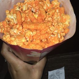 Cheeto popcorn! Cheeto popcorn!