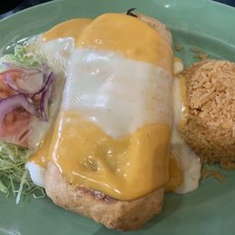 Chimichanga with rice