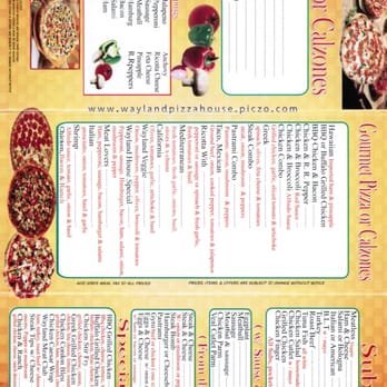 Wayland Pizza House - Wayland House of Pizza menu p 1 - Pizza Near Me - Wayland, Massachusetts Wayland Pizza House - Wayland House of Pizza menu p 1 - Pizza Near Me - Wayland, Massachusetts