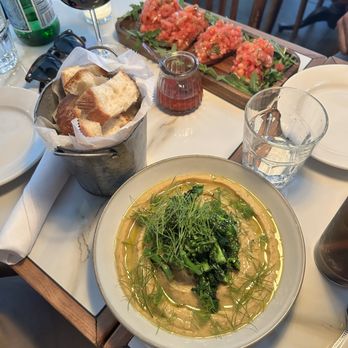 Ristorante Il Melograno - MACCU SICILIANO
Traditional Sicilian dry fava beans puree, with sautéedmarket greens, extra virgin olive oil and fennel leaves - Italian Near Me - New York, New York Ristorante Il Melograno - MACCU SICILIANO
Traditional Sicilian dry fava beans puree, with sautéedmarket greens, extra virgin olive oil and fennel leaves - Italian Near Me - New York, New York