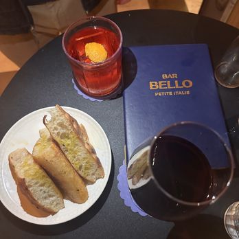 Bar Bello - Glass of montepulciano, Negroni, and focaccia - Cocktail Bars Near Me - Montreal, Quebec Bar Bello - Glass of montepulciano, Negroni, and focaccia - Cocktail Bars Near Me - Montreal, Quebec