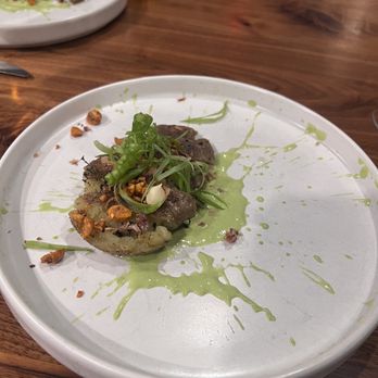 Freya - Smashed Fingerling Potatoes; one of my favorite parts of the meal. I also loved the plating. - New American Near Me - Detroit, Michigan Freya - Smashed Fingerling Potatoes; one of my favorite parts of the meal. I also loved the plating. - New American Near Me - Detroit, Michigan