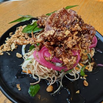 Anh and Chi - The must try salad with soft shell crab on top! - Vietnamese Near Me - Vancouver, British Columbia