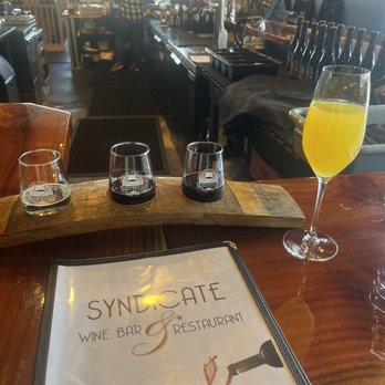 Syndicate Wine Bar - Wine flight with mimosa - Wine Bars Near Me - Beaverton, Oregon Syndicate Wine Bar - Wine flight with mimosa - Wine Bars Near Me - Beaverton, Oregon