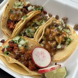 Taco Toms Lonchera - Lengua tacos and Chorizo tacos