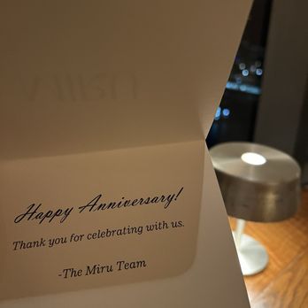Miru - Anniversary Card from Miri Team - Japanese Near Me - Chicago, Illinois Miru - Anniversary Card from Miri Team - Japanese Near Me - Chicago, Illinois