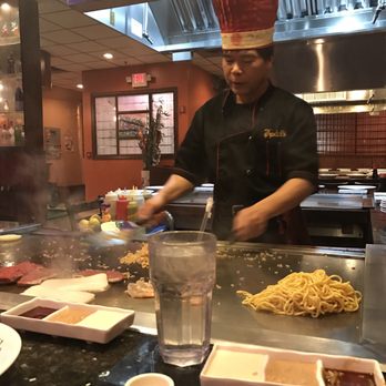 Aodake Sushi and Hibachi - Chef cooking up our hibachi - Japanese Near Me - Darien, Illinois