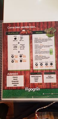 Menu photo 1 Griin Ensenada, BCN