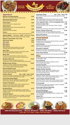 Menu photo 6 AJ Family Restaurant Monroe, NC Menu photo 6 AJ Family Restaurant Monroe, NC