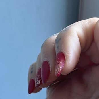 Lana Nails - Looks like it's pointed up and lifting already - Nail Salons Near Me - Dover, Delaware