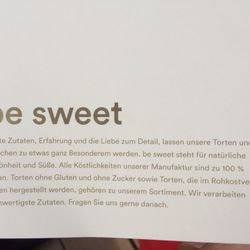 Be sweet