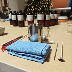 Candle-making class.