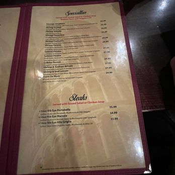 Bella Sera - Menu main - Italian Near Me - Marble Falls, Texas