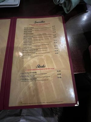 Menu photo 5 Bella Sera Marble Falls, TX