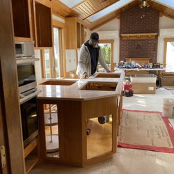 All Granite & Marble - Renaldo making sure everything fits perfectly
