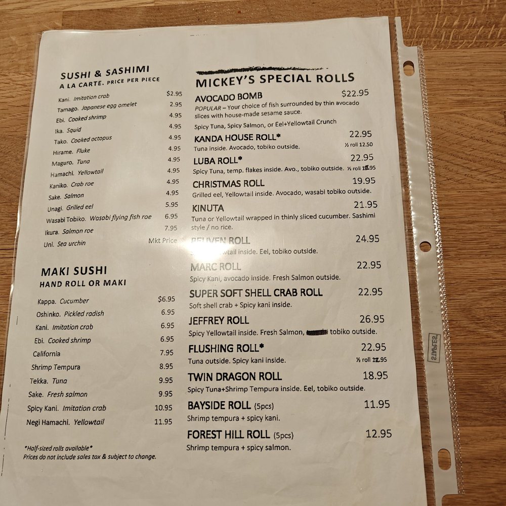 Menu Menu
