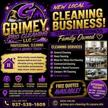 Grimey Pro Cleaning - Home Cleaning Near Me - Bellefontaine, Ohio Grimey Pro Cleaning - Home Cleaning Near Me - Bellefontaine, Ohio