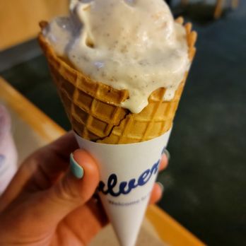 Culver's - Flavor of the month- single scoop caramel pecan pie in a waffle cone. Packed with flavor! - Burgers Near Me - Lehi, Utah