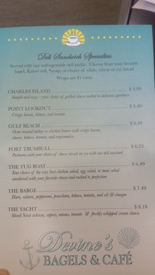 Menu photo 2 Devine's Bagels & Cafe Milford, CT