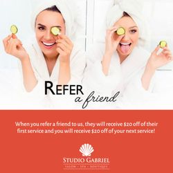 Studio Gabriel Salon & Spa - Refer a friend and get $20 off!