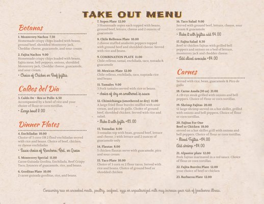 Menu photo 6 Monterrey Restaurant Abilene, TX