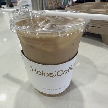 Holos Coffee - Hazelnut Iced Latte with Oat Milk - Coffee & Tea Near Me - Artesia, California