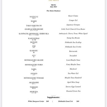 The Shota - Menu - Japanese Near Me - San Francisco, California The Shota - Menu - Japanese Near Me - San Francisco, California