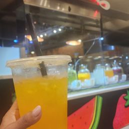 A must try the orange  agua fresca ,you won't be disappointed we just found this gem  and there is other great options of food around