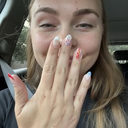 My 4th of July nails courtesy of Emma!