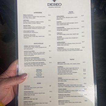 Deseo Modern Mexican - Menu - Mexican Near Me - Toledo, Ohio Deseo Modern Mexican - Menu - Mexican Near Me - Toledo, Ohio