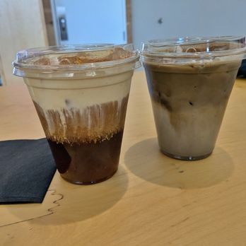 Drip Collective - Noir et Creme - Citrus oleo saccharum, cold brew, creme top, nutmeg, more citrus and Banana Miso - Hojicha, cinnamon, banana, miso, oat milk - Coffee & Tea Near Me - Chicago, Illinois