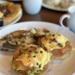 Stax Omega Diner - Stanley's Extraordinary Smoked Salmon Benedict (GFA)