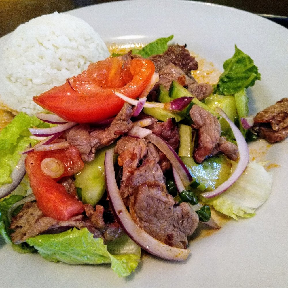 Thai Cafe - Spicy grilled steak salad--yum - Thai Near Me - Wake Forest, North Carolina Thai Cafe - Spicy grilled steak salad--yum - Thai Near Me - Wake Forest, North Carolina